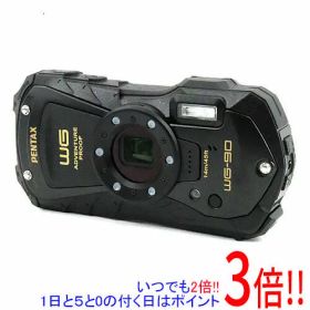 【中古】PENTAX 防水デジタルカメラ WG-90 ブラック/1600万画素 元箱あり