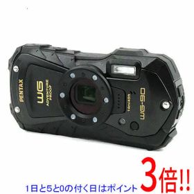 【1日と5.0のつく日、18日はポイント3倍！】【中古】PENTAX 防水デジタルカメラ WG-90 ブラック/1600万画素 元箱あり