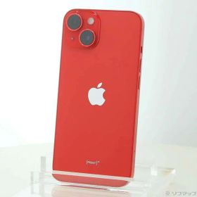 【中古】Apple(アップル) iPhone14 128GB プロダクトレッド MPV93J／A SIMフリー 【348-ud】