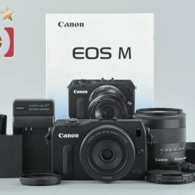 【中古】Canon キヤノン EOS M ダブルレンズキット ブラック