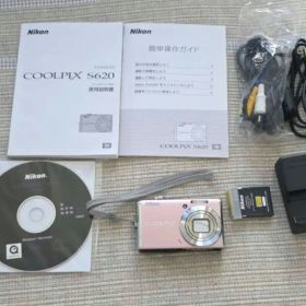 Nikon COOLPIX S620 ピンク 本体+付属品 オールドコンデジ
