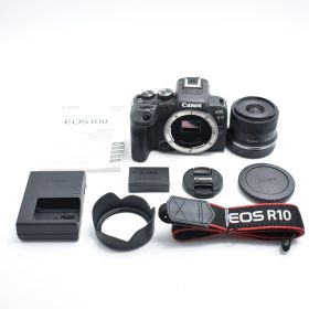 B#12489 Canon ミラーレス一眼カメラ EOS R10 レンズキット(RF-S18-45)ブラック/APS-C/EOSR10-1845ISSTMLK