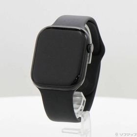 〔中古〕Apple(アップル) Apple Watch Series 10 GPS 46mm ジェットブラックアルミニウムケース ブラックスポーツバンド〔348-ud〕