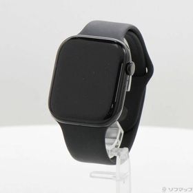 〔中古〕Apple(アップル) Apple Watch Series 10 GPS 46mm ジェットブラックアルミニウムケース ブラックスポーツバンド〔348-ud〕