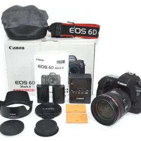 元箱 バッテリー２個付 Canon キャノン EOS 6D MARK II EF 24-70mm F4L IS USM レンズキット デジタル一眼 カメラ 美品