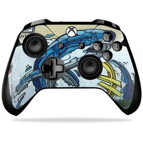MightySkins Xbox One X Controller 用ビニールスキン「Robo Shark」保護スキン 着脱簡単