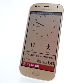 【SIMフリー】らくらくスマートフォン me F-01L ゴールド 利用制限〇