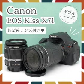☘️Wレンズセット✨Canon Kiss X7i 一眼レフカメラ 超望遠 初心者