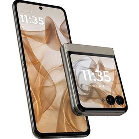 SIMフリースマートフォン モトローラ PB230001JP [motorola razr 50 (SIMフリー 6.9in/3.6in 12GB/512GB サンドクリーム)]
