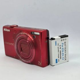 【スマホ転送OK】ニコン Nikon COOLPIX S6100 レッド
