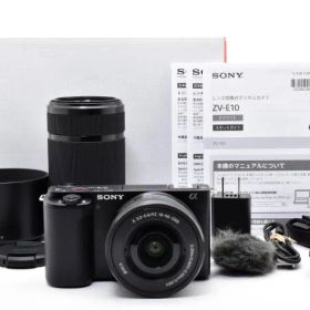 ★極上美品★《ショット数2,470回 》ソニー SONY VLOGCAM ZV-E10 ダブルズームレンズキット ZV-E10Y ブラック★ YMA1444＃81