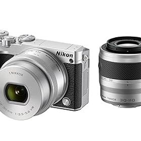 【中古】(良い)Nikon ミラーレス一眼 Nikon1 J5 ダブルズームキット シルバー J5WZSL