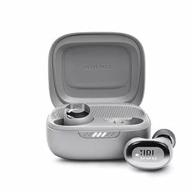 【中古】JBL LIVE FREE 2 ワイヤレスイヤホン bluetooth マルチポイント/ハイブリッド ノイズキャンセリング/IPX5/ワイヤレス充電対応/シルバー/ JBLLIVE
