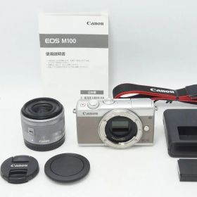 良品 Canon キヤノン EOS M100 ボディ + EF-M 15-45mm IS STM レンズキット ミラーレス一眼カメラ グレー 260616d