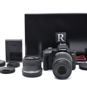 ■1000ショット以下のほぼ新品■ CANON キヤノン EOS R50 ダブルズームキット ブラック #F182