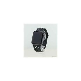〔中古〕Apple(アップル) Apple Watch Series 3 Nike+ GPS 42mm スペースグレイアルミニウムケース アンスラサイト／ブラックNikeスポーツバンド