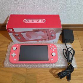Switch Lite 付属品完品 新品時ガラスルィルム コーラル 美品