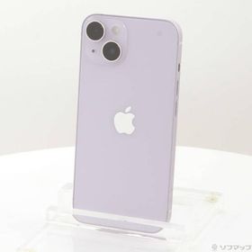 〔中古〕Apple(アップル) iPhone14 128GB パープル MPUY3J／A SIMフリー〔352-ud〕