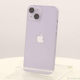 〔中古〕Apple(アップル) iPhone14 128GB パープル MPUY3J／A SIMフリー〔344-ud〕