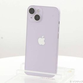 〔中古〕Apple(アップル) iPhone14 128GB パープル MPUY3J／A SIMフリー〔348-ud〕