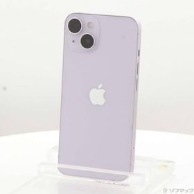 〔中古〕Apple(アップル) iPhone14 128GB パープル MPUY3J／A SIMフリー〔368-ud〕