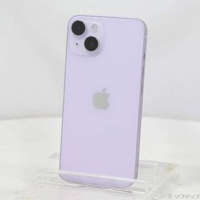 〔中古〕Apple(アップル) iPhone14 128GB パープル MPUY3J／A SIMフリー〔349-ud〕