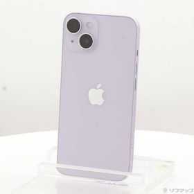 〔中古〕Apple(アップル) iPhone14 128GB パープル MPUY3J／A SIMフリー〔251-ud〕