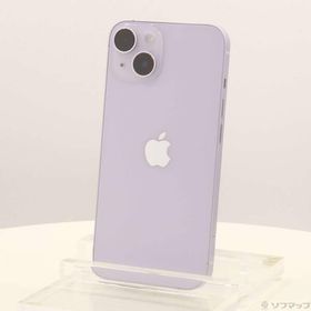 〔中古〕Apple(アップル) iPhone14 128GB パープル MPUY3J／A SIMフリー〔377-ud〕