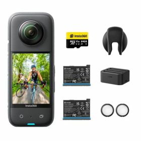 Insta360 X3 |360度カメラ 新型1/2インチ48MPセンサー IPX8防水 5.7K360度動画 72MP360度写真 手ブレ補正 アクティブHDR 4K一人称視点 60fps自撮り 360度水平維持 AI編集 音声制御2.0 長時間 カム