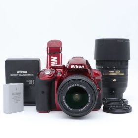 【送料無料】【良品】D5300 ダブルズームキット レッド【ショット数 6377回】