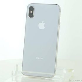 〔中古〕Apple(アップル) iPhoneX 64GB シルバー NQAY2J／A SoftBank〔348-ud〕