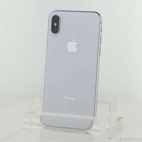 〔中古〕Apple(アップル) iPhoneX 64GB シルバー MQAY2J／A SIMフリー〔247-ud〕