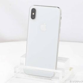〔中古〕Apple(アップル) iPhoneX 64GB シルバー MQAY2J／A SIMフリー〔247-ud〕