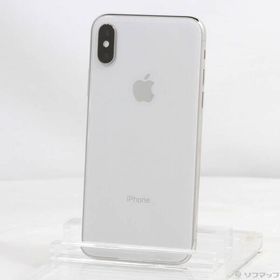 〔中古〕Apple(アップル) iPhoneX 64GB シルバー MQAY2J／A SIMフリー〔247-ud〕