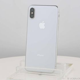 〔中古〕Apple(アップル) iPhoneX 64GB シルバー MQAY2J／A SIMフリー〔247-ud〕