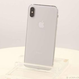 〔中古〕Apple(アップル) iPhoneX 64GB シルバー MQAY2J／A SIMフリー〔247-ud〕