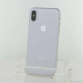 〔中古〕Apple(アップル) iPhoneX 64GB シルバー MQAY2J／A SIMフリー〔247-ud〕