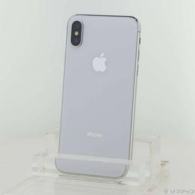 〔中古〕Apple(アップル) iPhoneX 64GB シルバー MQAY2J／A SIMフリー〔247-ud〕