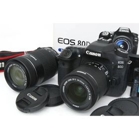 【全額返金保証】良品｜キヤノン EOS 80D ダブルズームキット CA01-R5552-3W4