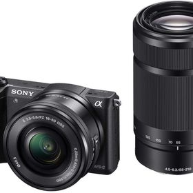 SONY ソニー ミラーレス Wi-Fi搭載 α5100 ダブルズーム ブラック 中古 ILCE-5100Y 新品SDカード付き