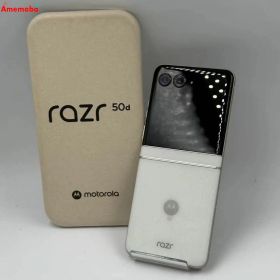 【中古】motorola razr 50d 8GB/256GB ホワイトマーブル M-51E docomo版