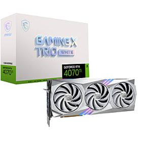 〔展示品〕 MSI GeForce RTX 4070 Ti GAMING X TRIO WHITE 12G