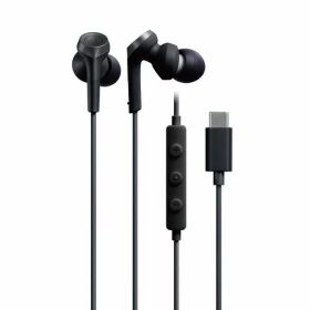 オーディオテクニカ ATH-CKS330C BK イヤホン 有線 1.2m マイク付き USB Type-C 重低音 カナル型 PC Windows Mac Android ブラック