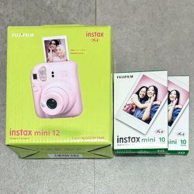 チェキ instax mini 12 本体 ピンク ＋ チェキフィルム2個