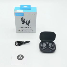 【中古 動作確認済 PSE技術基準適合】Anker Soundcore AeroFit 2 オープンイヤー型ワイヤレスイヤホン ミッドナイトブラック 黒 音楽 ミュージック 音楽鑑賞 運動 ランニング 通勤 通学 耳 イヤー イヤホン 音質 没入感 集中 音 使いやすい ジムリラックス 小さい
