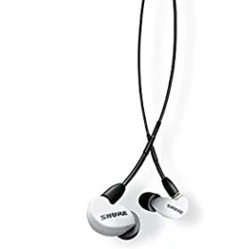 【中古】(未使用・未開封品)SHURE シュア AONIC 215 高遮音性イヤホン(有線タイプ) / SE215DYWH+UNI-A スペシャルエディション ホワイト : カナル型/マイク・リモコン付 【