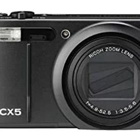 【中古】(非常に良い)RICOH ハイブリッドAFシステム搭載 光学10.7倍ズーム CX5 ブラック CX5BK