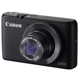 【中古】Canon デジタルカメラ PowerShot S200(ブラック) F値2.0 広角24mm 光学5倍ズーム PSS200(BK)