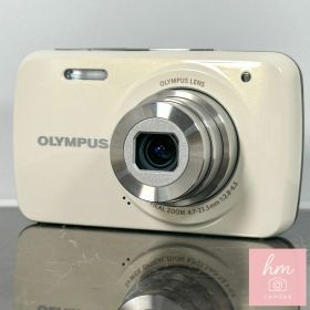 【美品】OLYMPUS VH-210 ホワイト コンパクトデジタルカメラ 1400万画素 光学5倍ズーム
