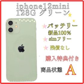 画面キレイ iphone12mini 128G グリーン シムロック解除済み